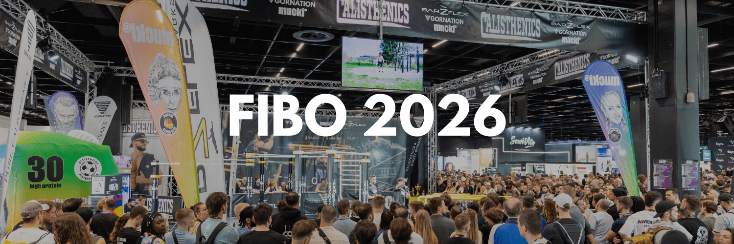 The GORNATION Calisthenics Booth at the FIBO with lots of visitors