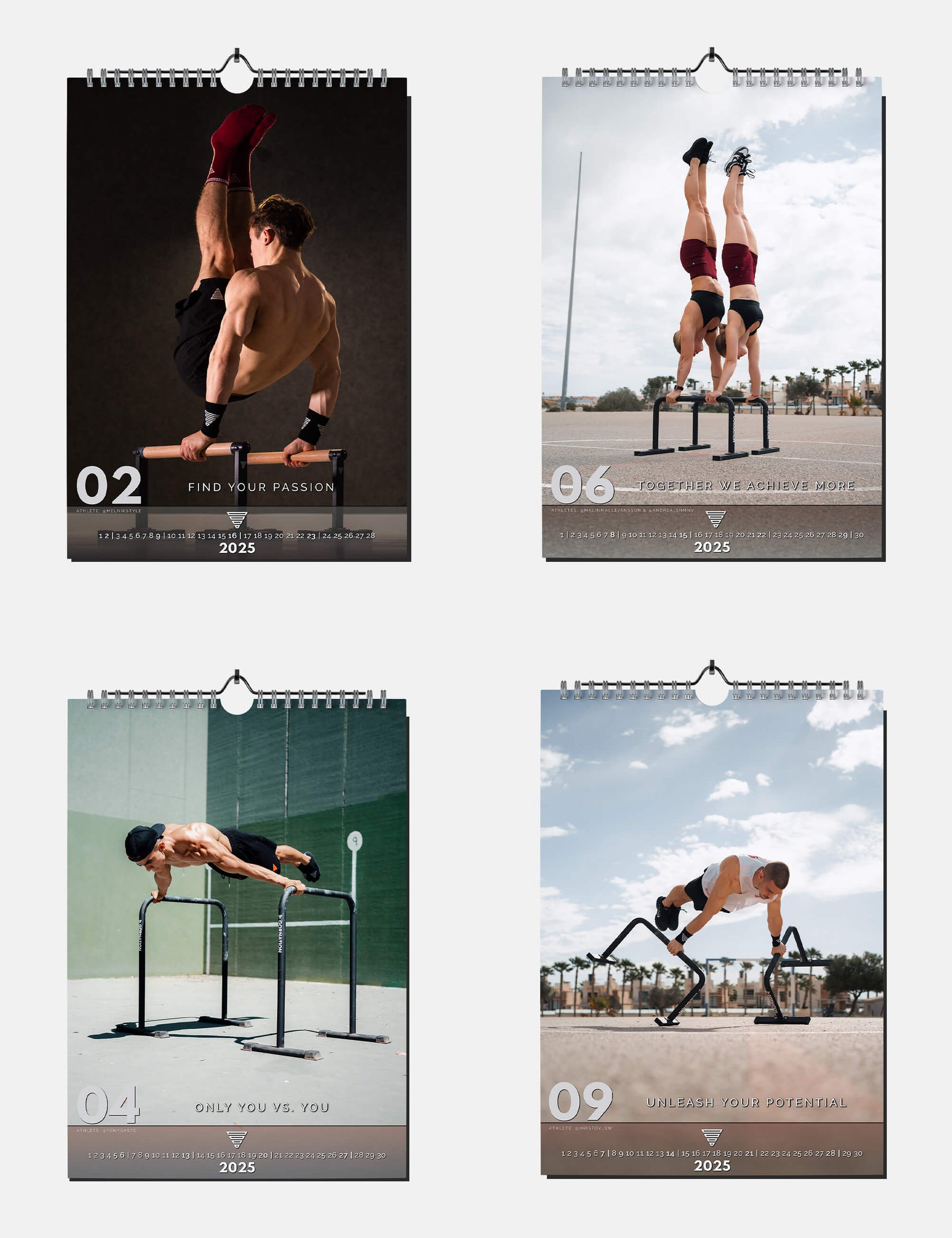 Calisthenics Wall Calendar 2026