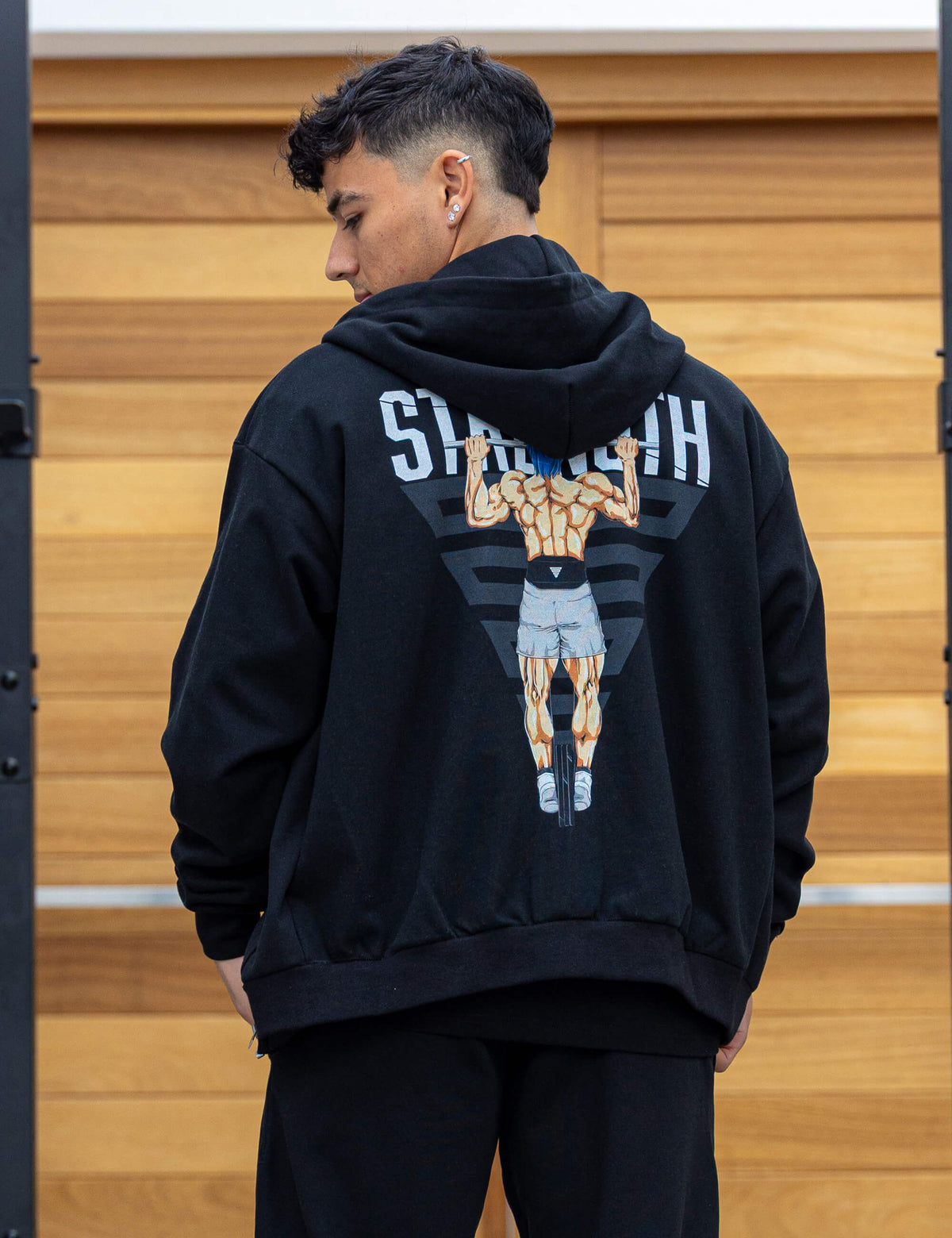 Anime Oversized Zip Jacket Strength