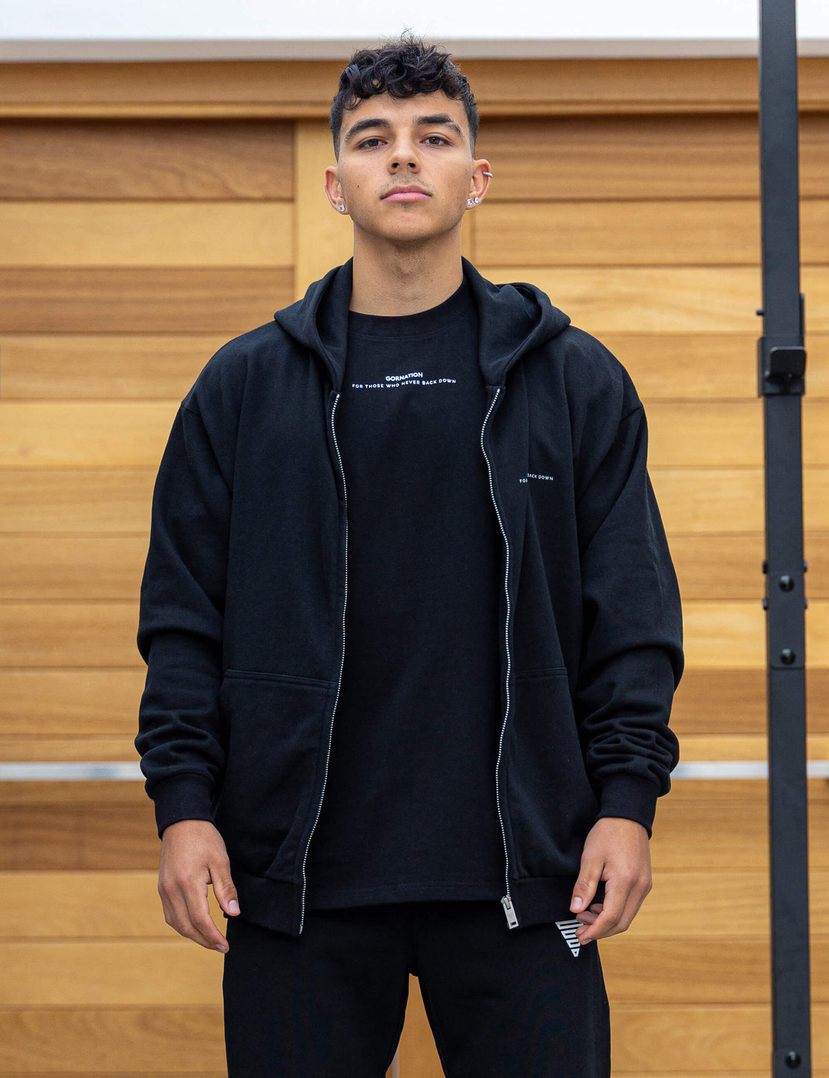 Anime Oversized Zip Jacket Strength