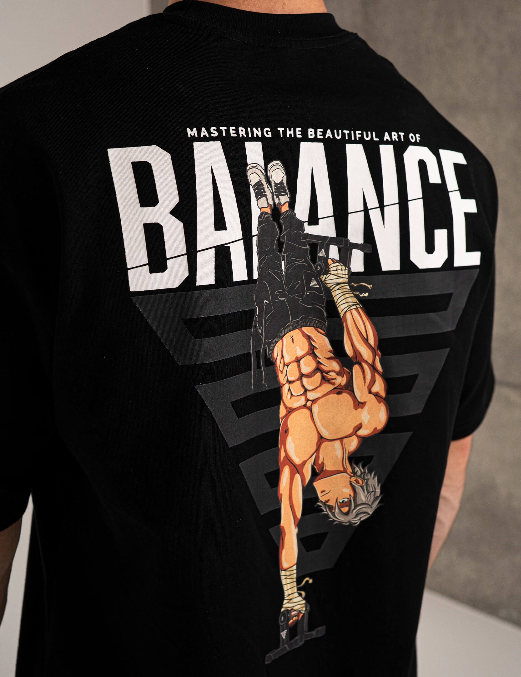 Anime Oversized T-Shirt Balance Men