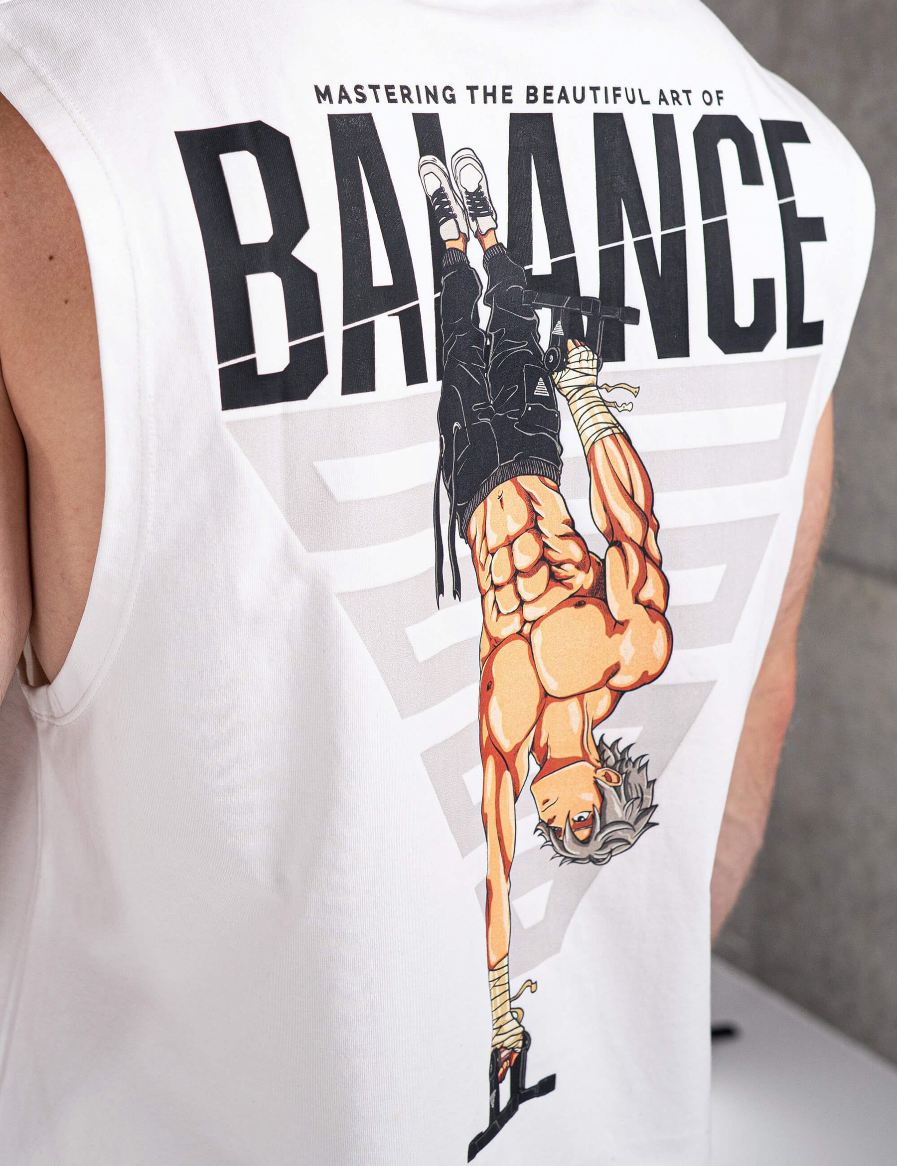Anime Oversized Tank Top Balance Men