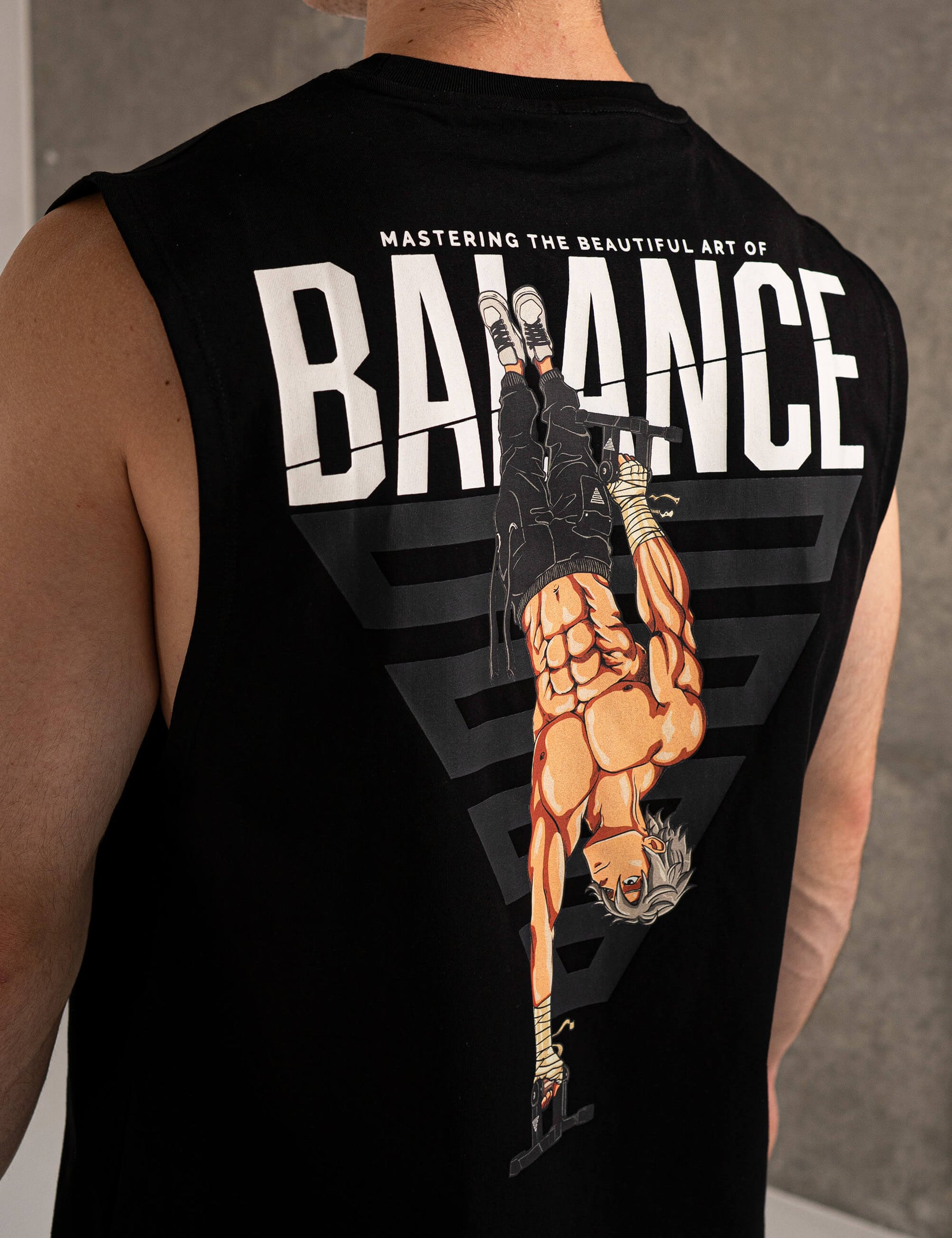 Anime Oversized Tank Top Balance Men