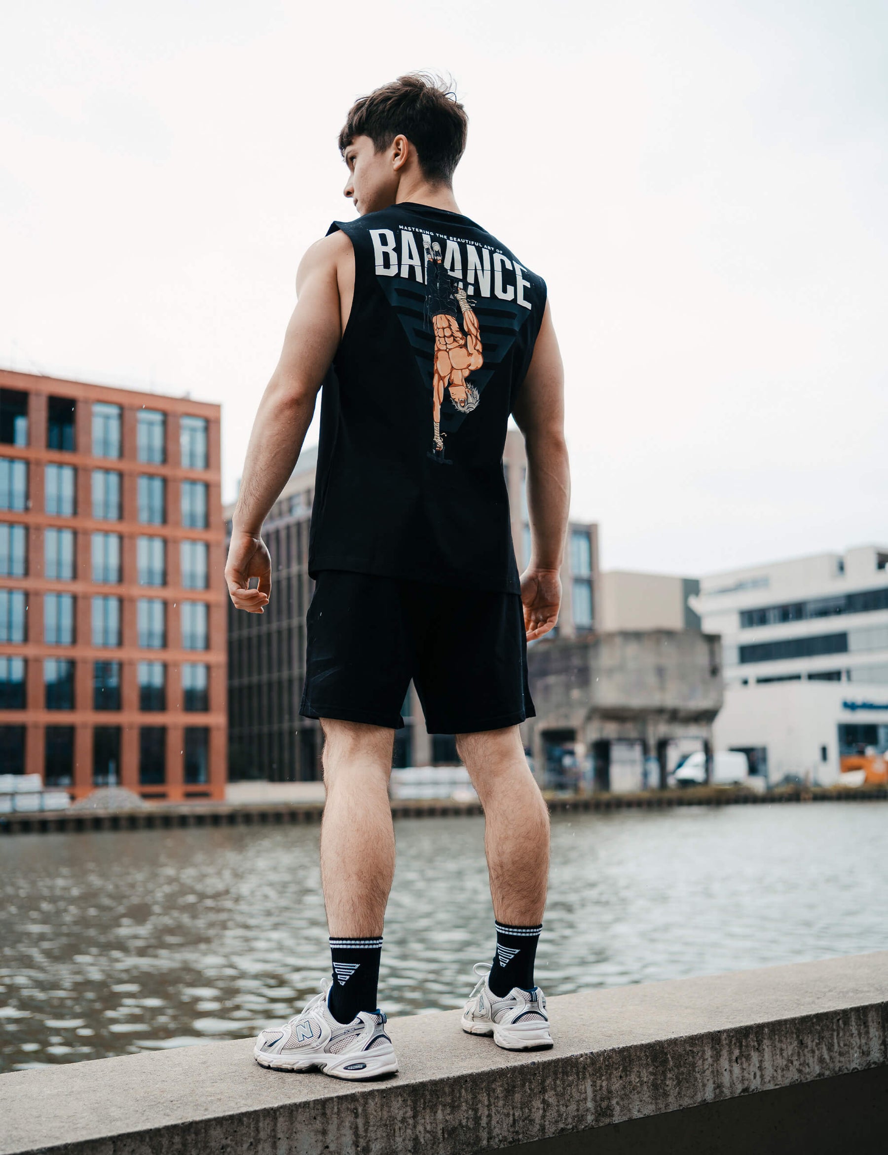 Anime Oversized Tank Top Balance Men