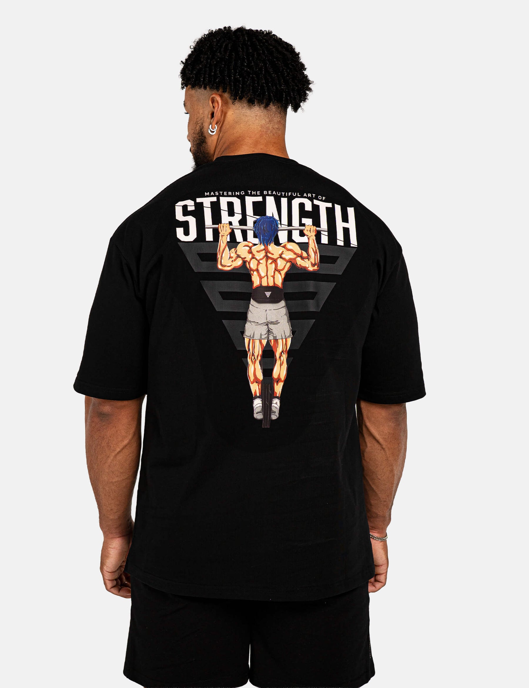Anime Oversized T-Shirt Strength Men
