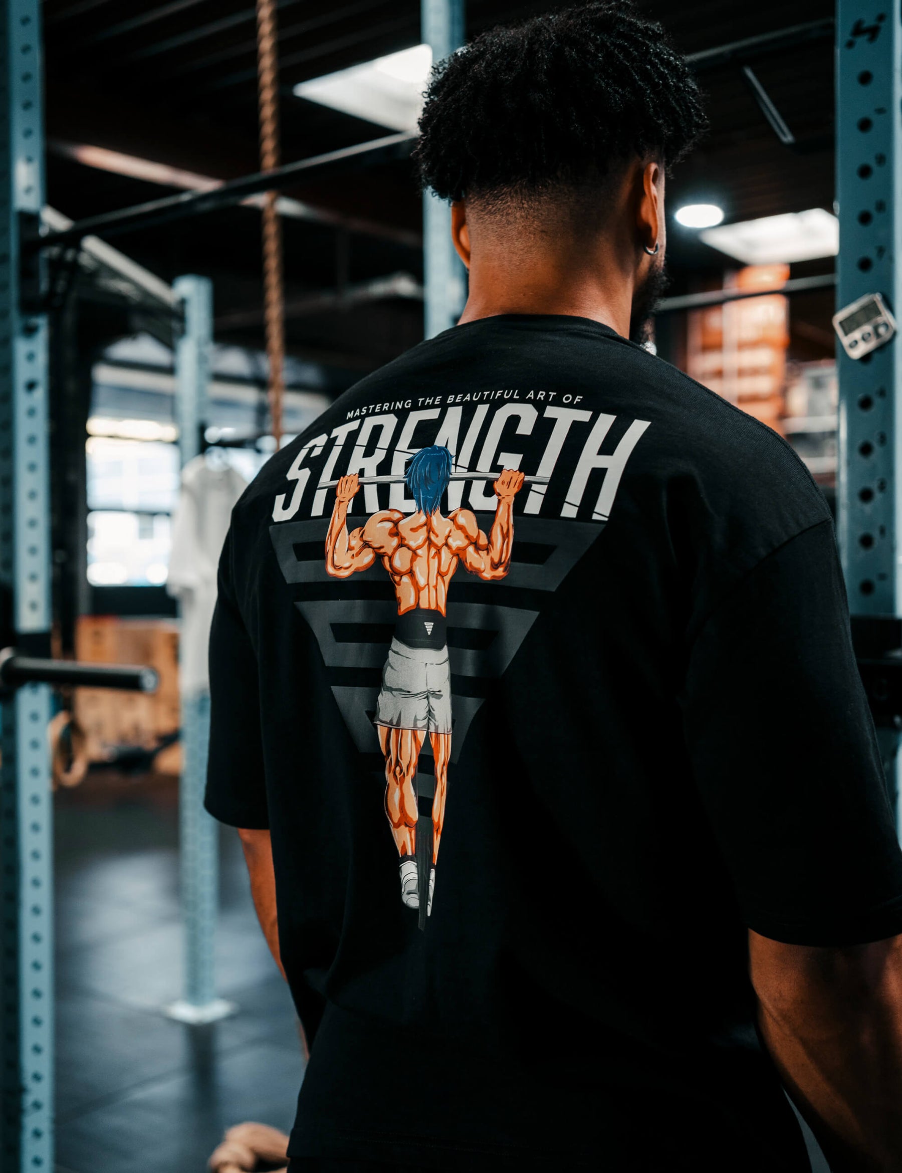 Anime Oversized T-Shirt Strength Men