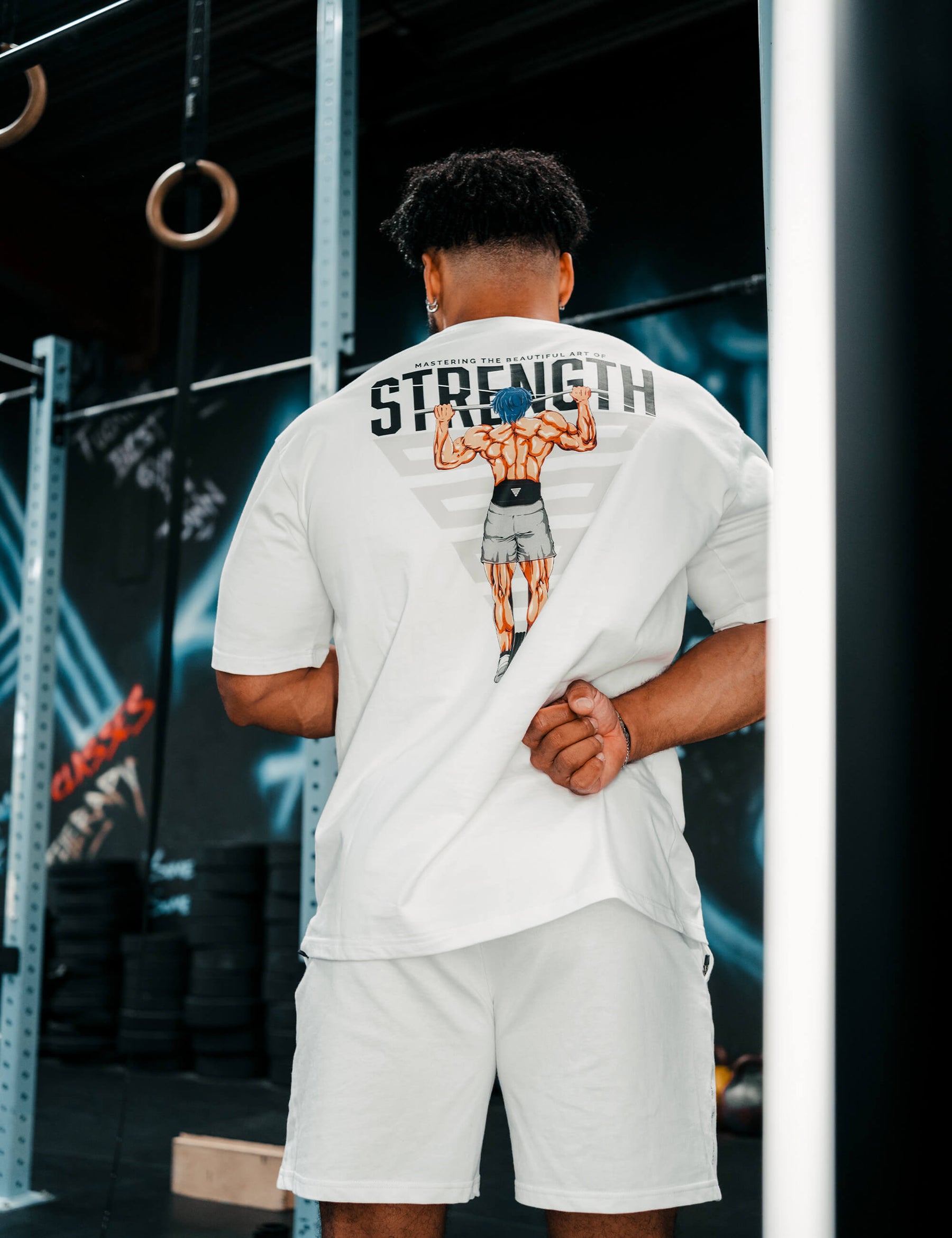 Anime Oversized T-Shirt Strength Men