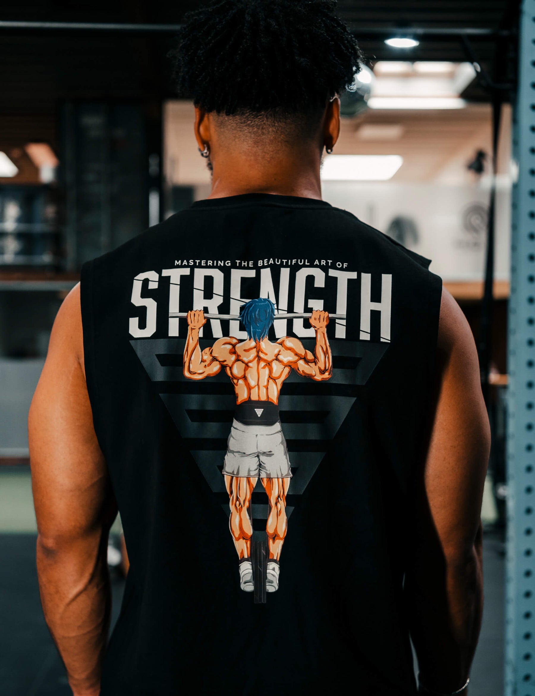 Anime Oversized Tank Top Strength Men