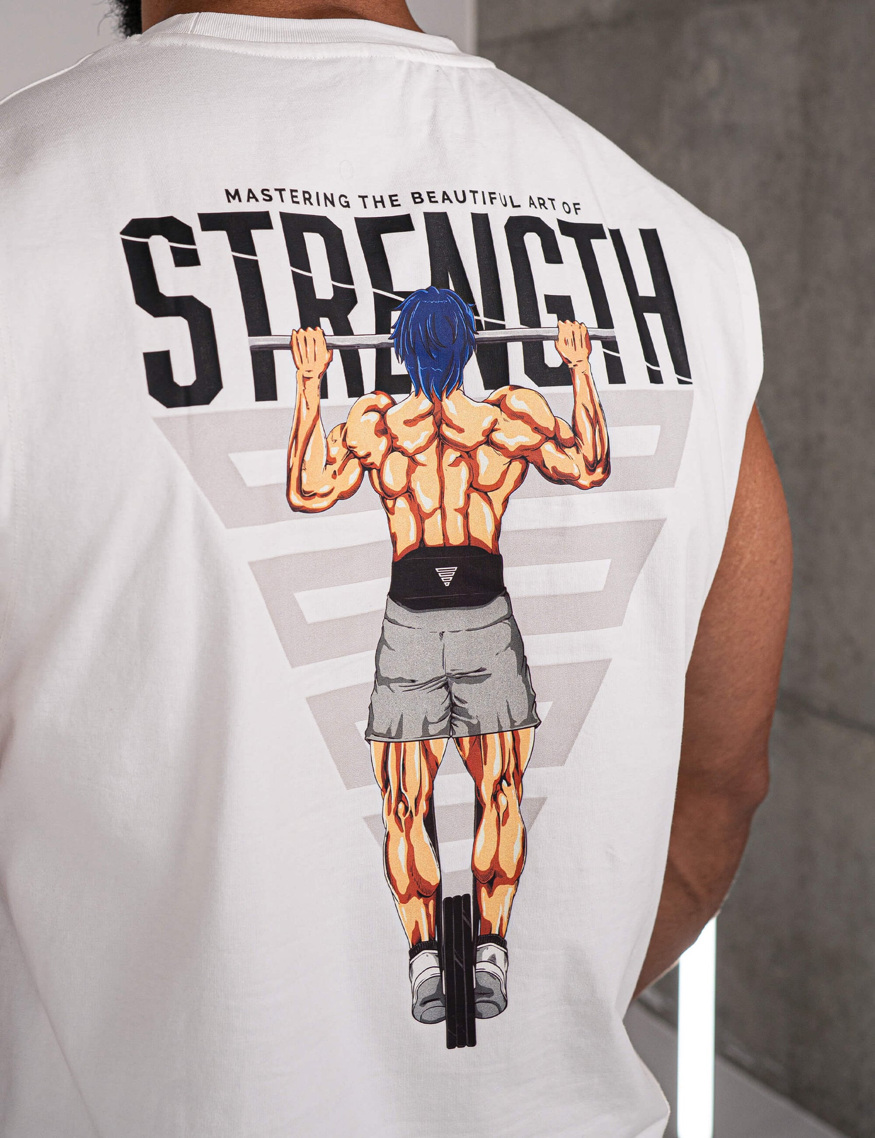 Anime Oversized Tank Top Strength Men
