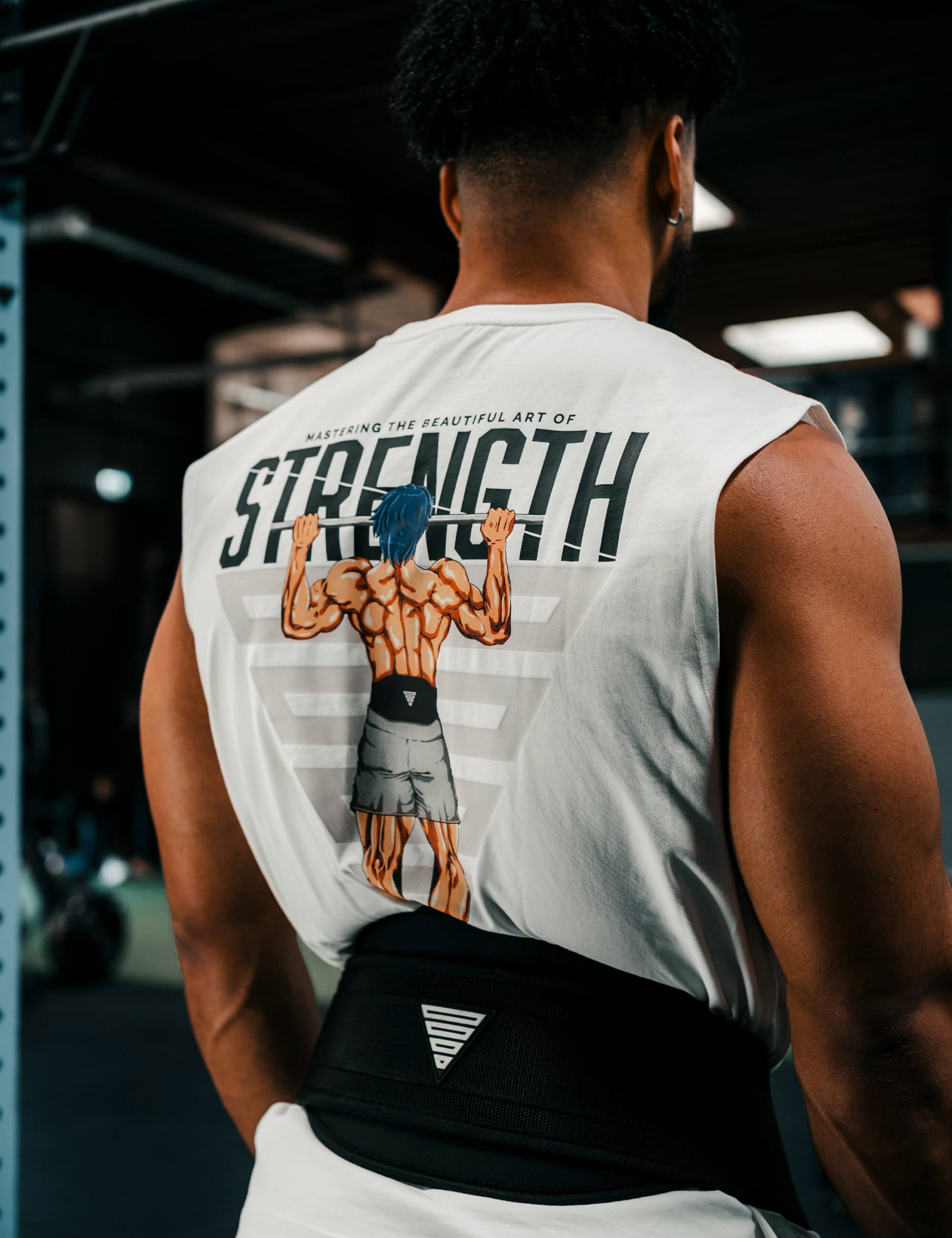 Anime Oversized Tank Top Strength Men