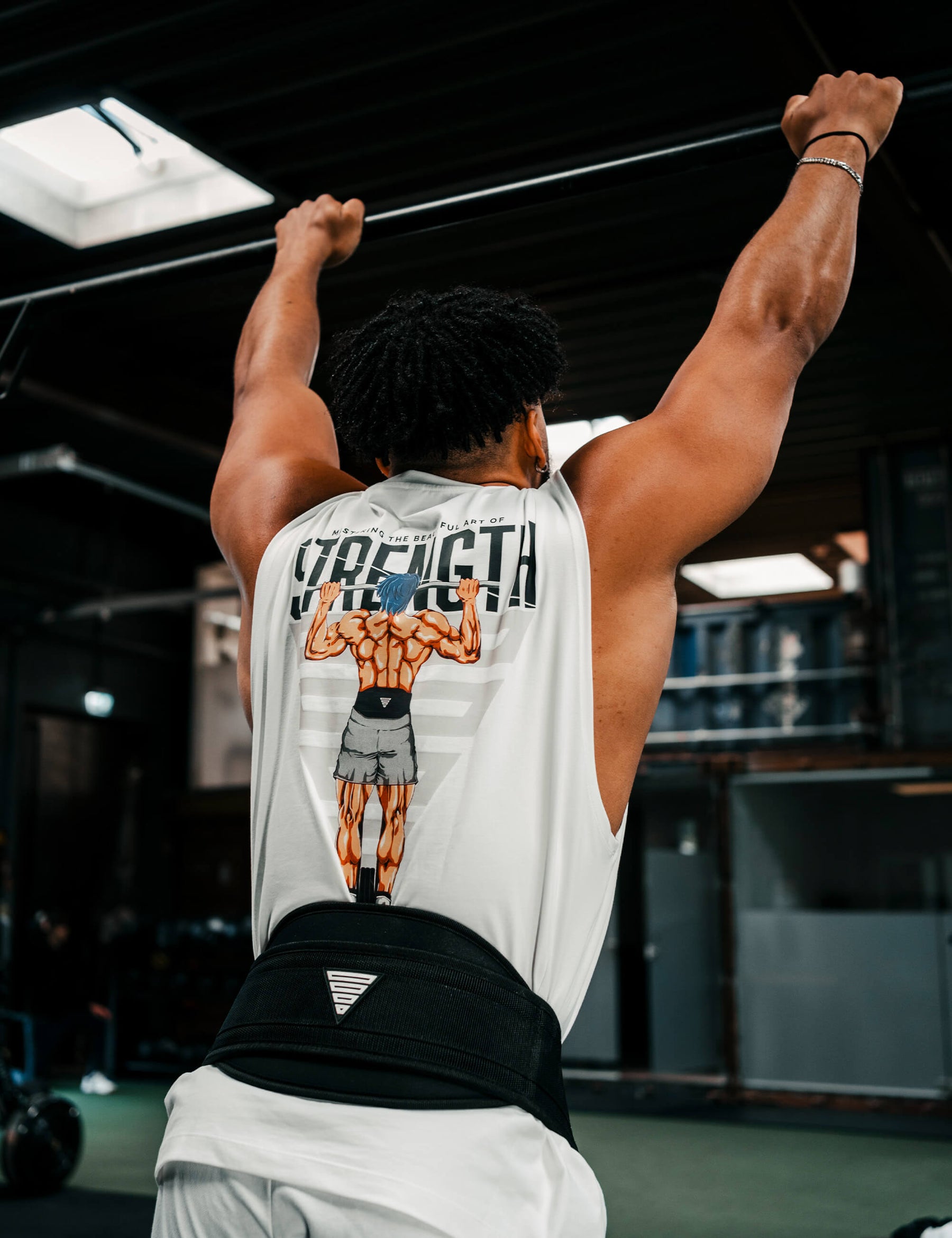 Anime Oversized Tank Top Strength Men