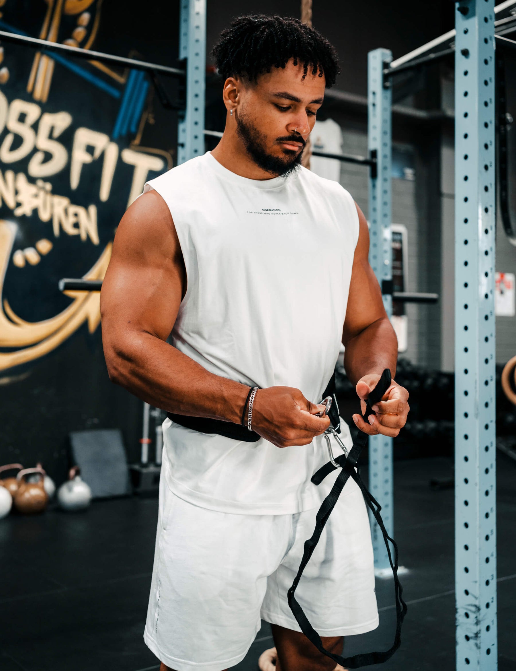 Anime Oversized Tank Top Strength Men