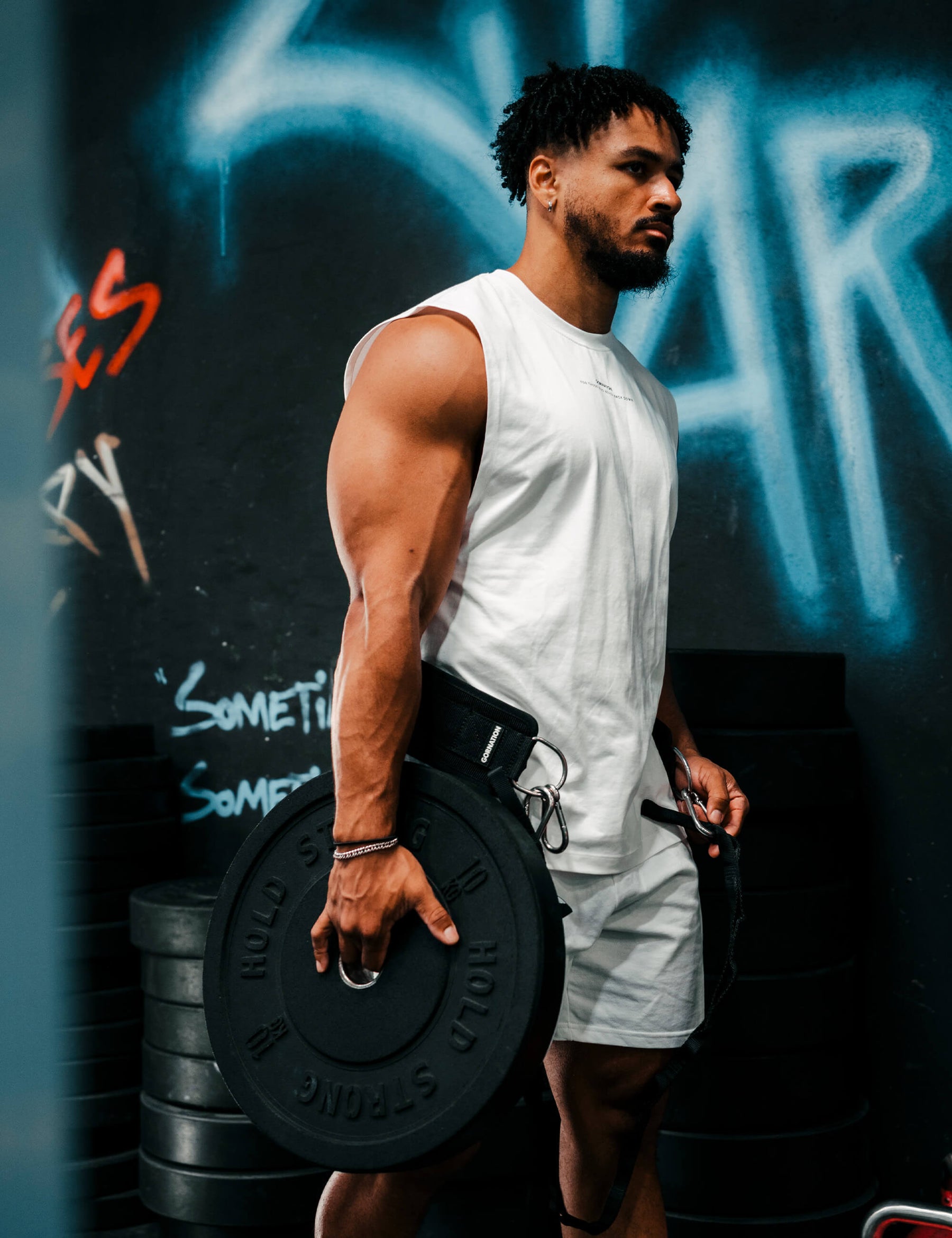 Anime Oversized Tank Top Strength Men