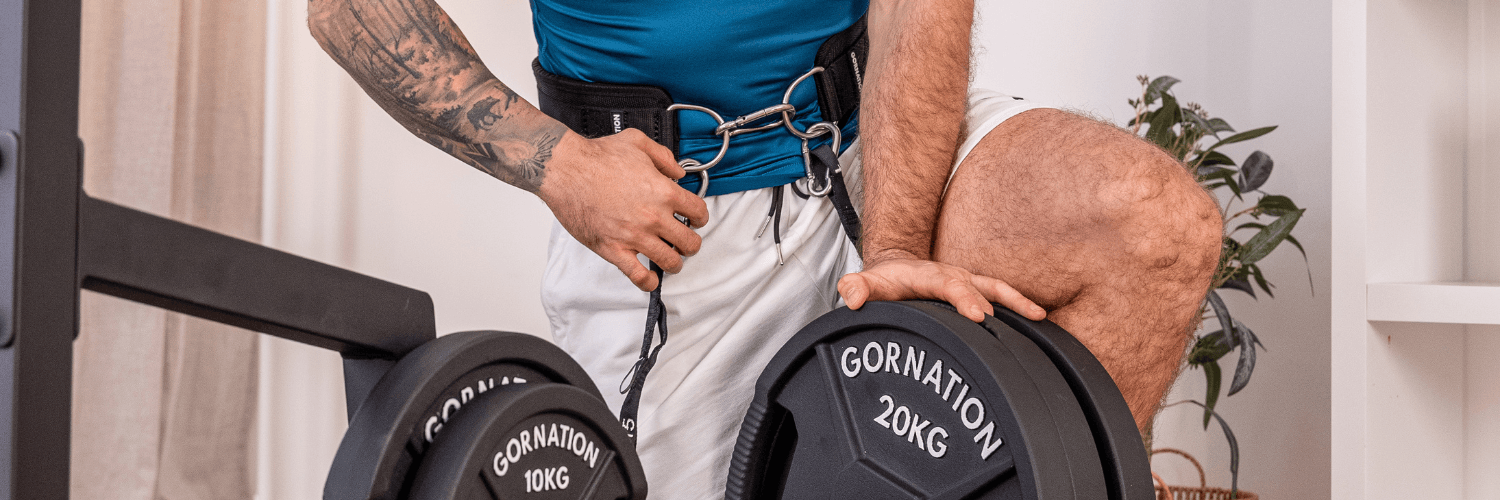 GORNATION athlete wearing a GORNATION dip belt 