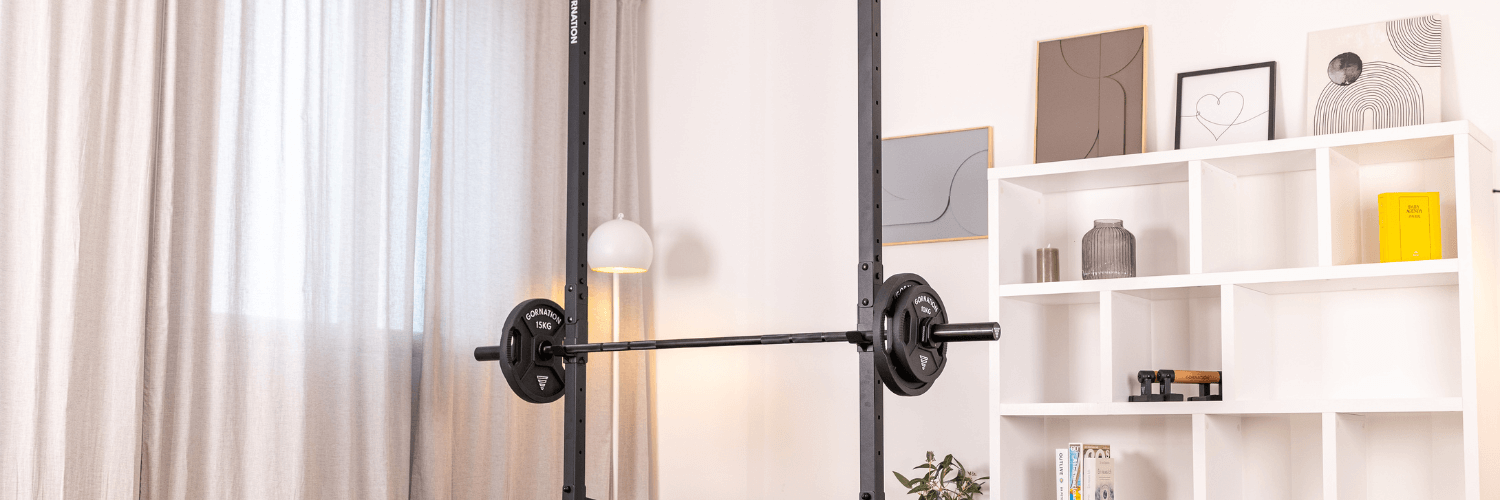 GORNATION Barbell combined with the GORNATION Pull Up Station 