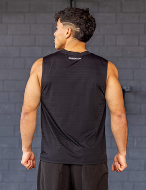 GORNATION athlete wearing the GORNATION active tank top in black