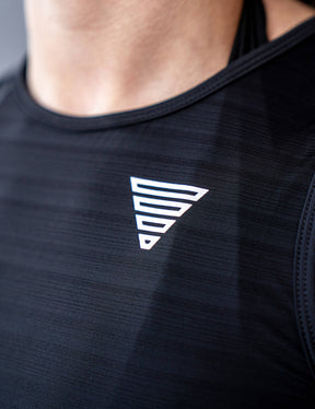 Close up of a GORNATION athlete wearing the GORNATION active tank top