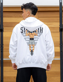 Anime Oversized Zip Jacket Strength