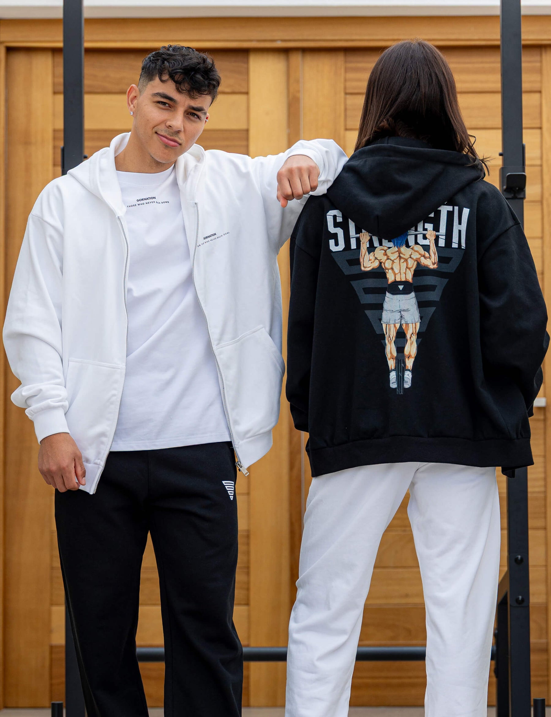 Anime Oversized Zip Jacket Strength