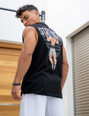 Anime Oversized Tank Top Strength