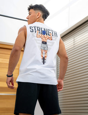 Anime Oversized Tank Top Strength