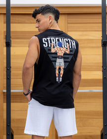 Anime Oversized Tank Top Strength