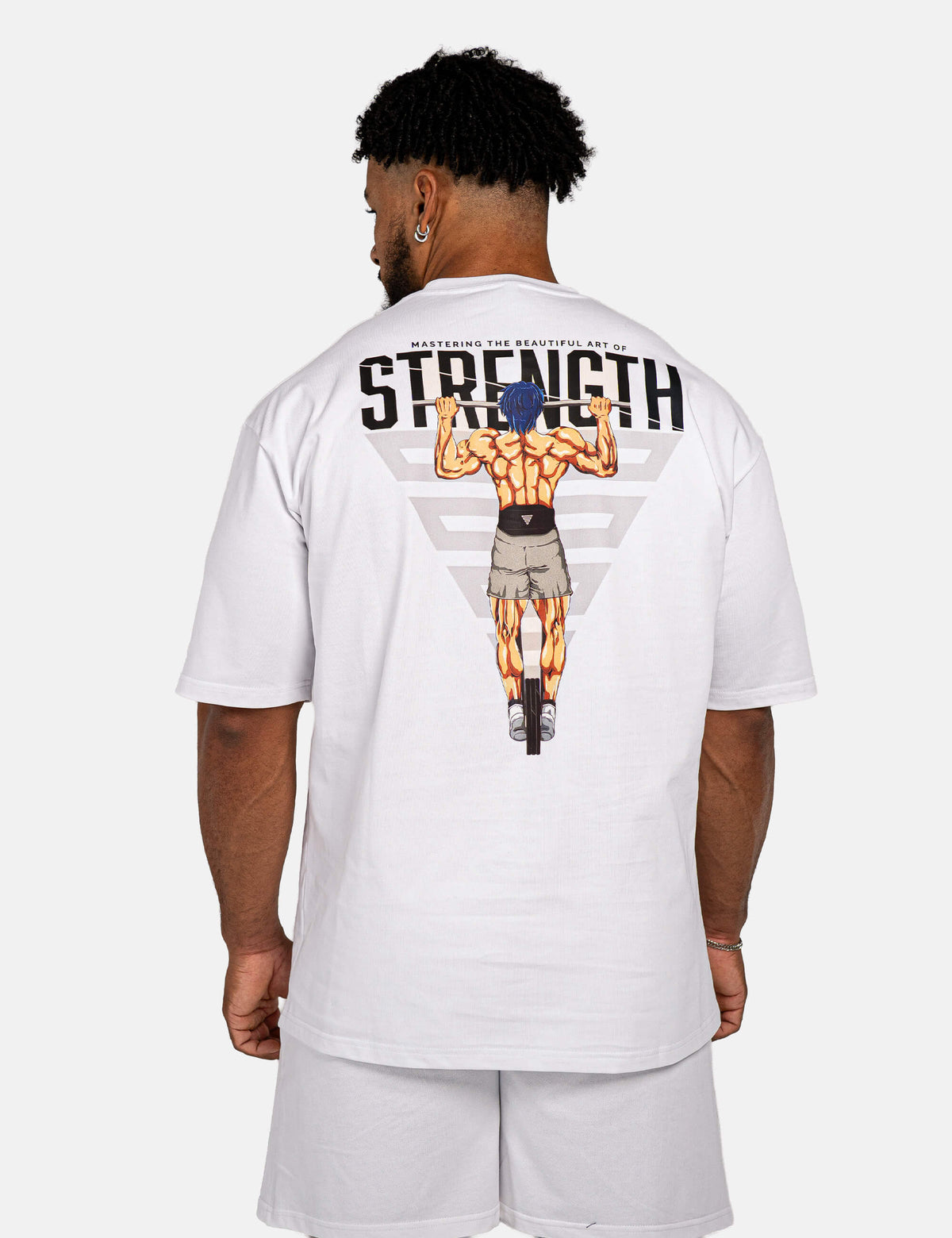 Anime Oversized T-Shirt Strength Men