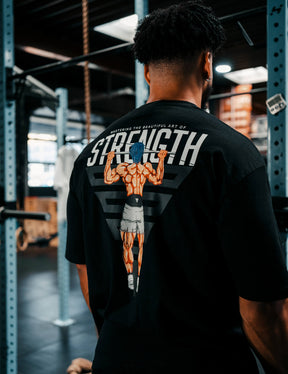 Anime Oversized T-Shirt Strength Men