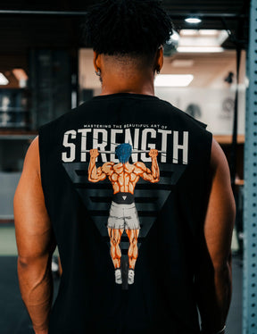 Anime Oversized Tank Top Strength Men