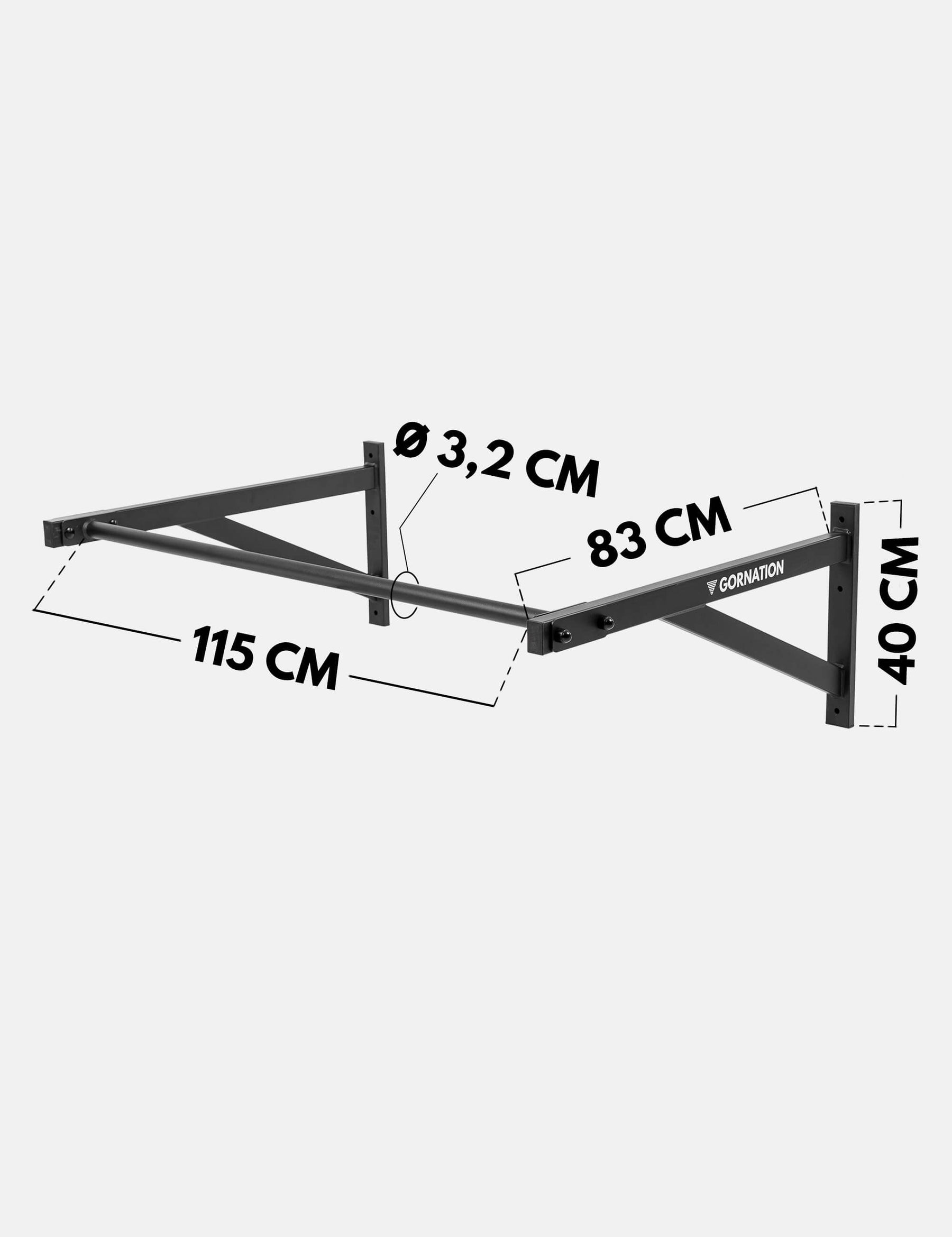 Wall Mounted Pull Up Bar Large