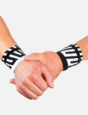 black & white light wrist wraps for calisthenics